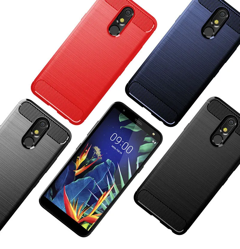 Противоударный чехол для LG K40 5 7 дюйма задняя крышка телефона мягкий из волокна -