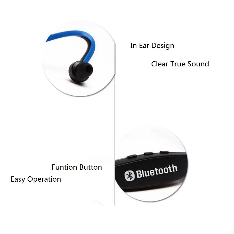 RBAYSALE S9 Bluetooth Беспроводной спортивные наушники красочные С микрофоном работает