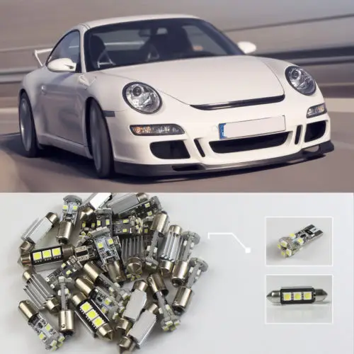 Бесплатная Доставка! 9x911 996 Carrera Turbo Cabrio белый светодиодный светильник комплект