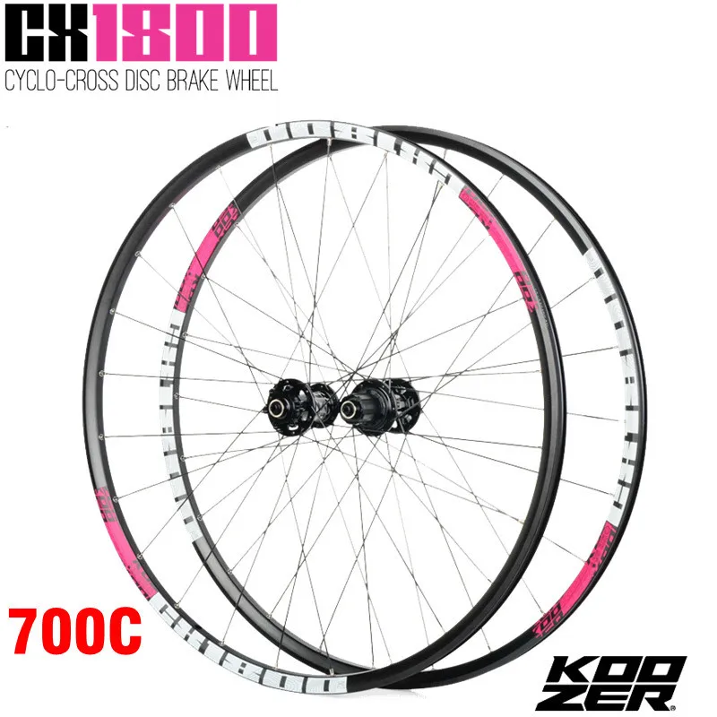 KOOZER CX1800 дорожный велосипед дисковый тормоз для колеса Набор 4 подшипника 72 кольца 700C дорожное колесо Набор дискового тормоза 24 Отверстия