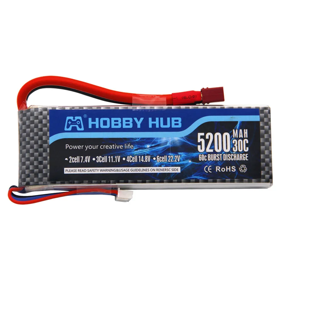 Hobby Hub 7 4 V 5200 mah 30C для RC Car rc toys Power Lipo Battery v литиевая батарея полимерная | Игрушки и