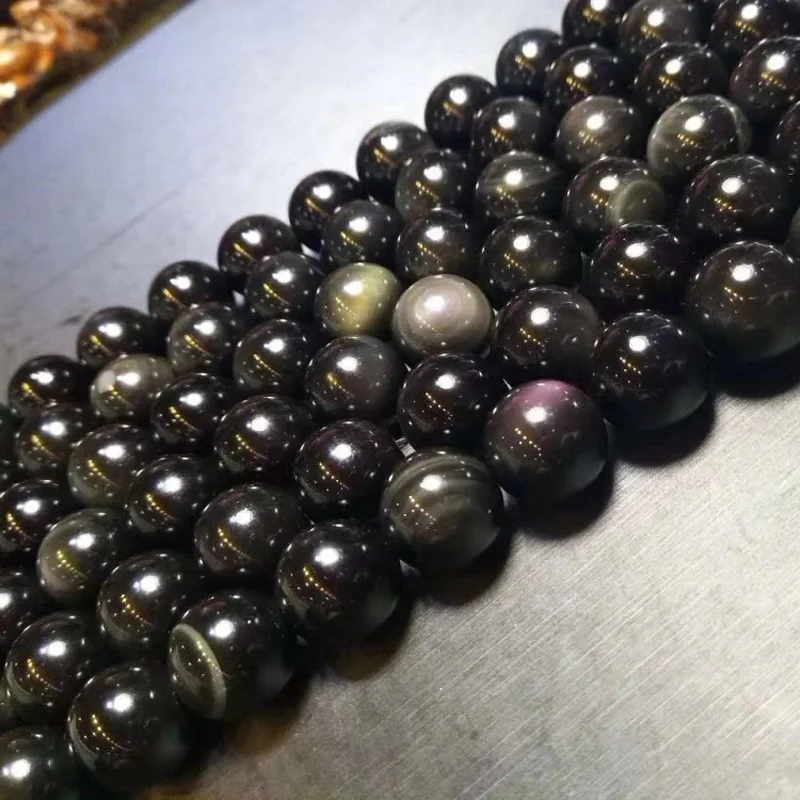 

rainbow obsidian stone beads natural stone beads DIY loose beads for jewelry making strand 15" wholesale !