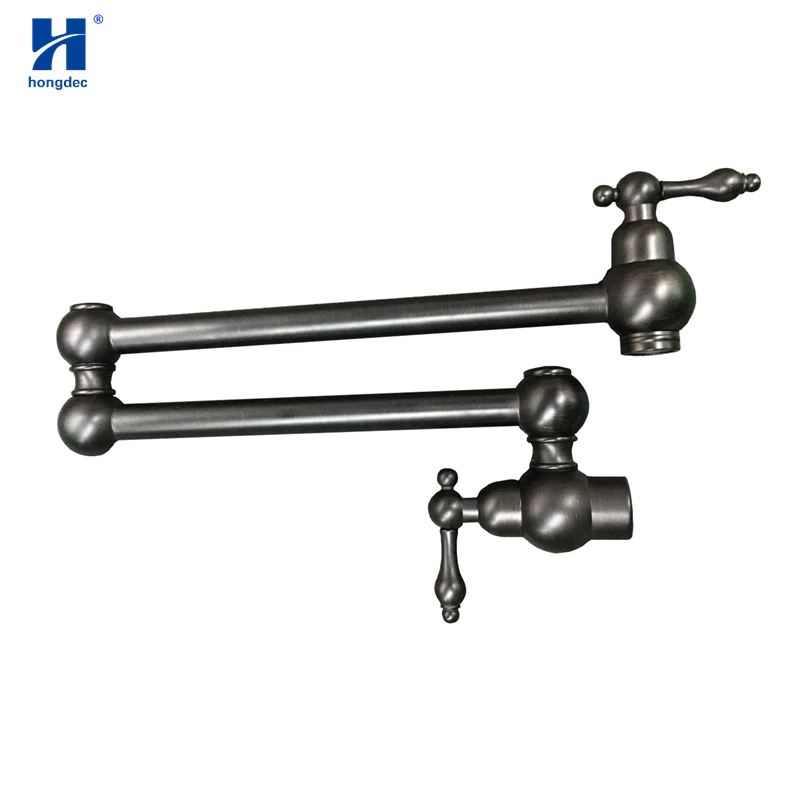 Hongdec Brass Pot Filler Folding Faucet Stretchable Double Joint Swing Arm Kitchen Sink tap | Обустройство дома