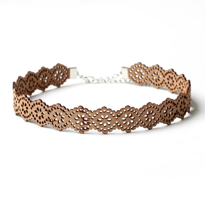 Женское ажурное ожерелье с цветами стразы Короткий воротник вечерние