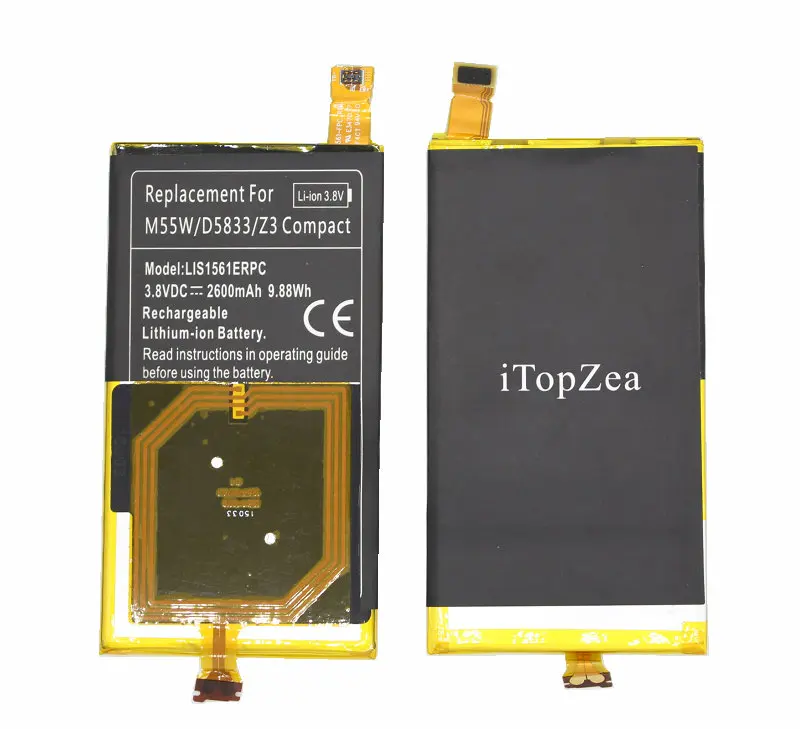 ITopZea оригинальный 1x2600 мА/ч LIS1561ERPC литий-полимерный аккумулятор для Sony Z3 мини