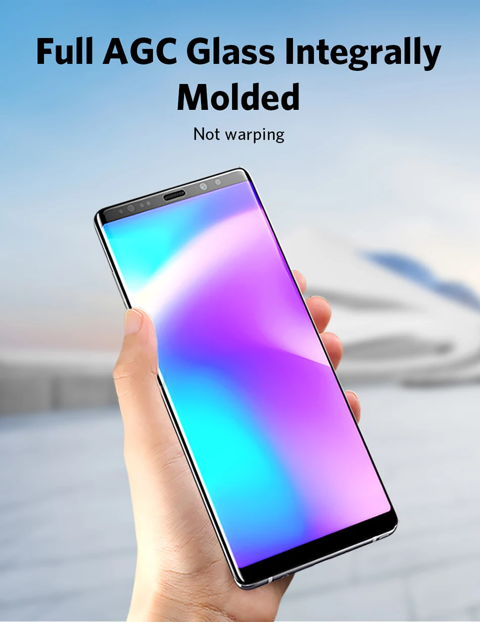 Benks 6," гиперболоид закаленное стекло от agc пленка для samsung Note 9 0,3 мм ультра-тонкий протектор с полным покрытием экран фронтальные Фильмы HD