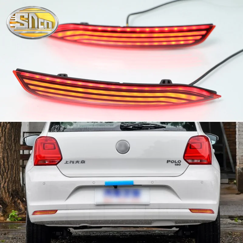 Светодиодный задний противотуманный фонарь для Volkswagen Polo- Автомобильный задний бампер, светильник, тормозной светильник, отражатель сигнала поворота