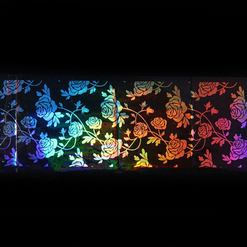 Переводная Фольга для ногтей 1 кружево в рулоне звездная Роза 4*100 см | Красота и