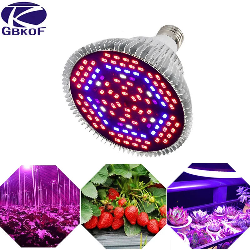 Светодиодная фитолампа E27 для выращивания растений Led светильник па полного