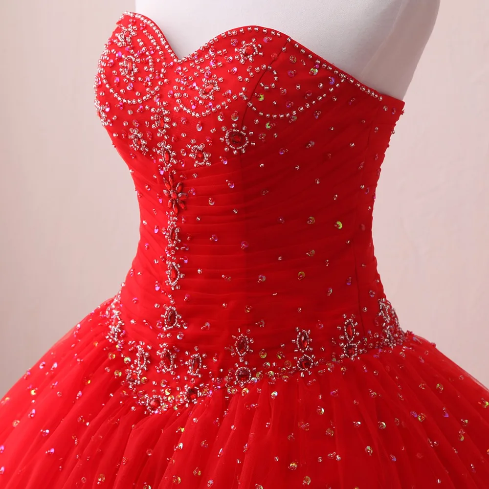 Великолепные Quinceanera платье с бисер Раффлед Тюль вечерние 15 лет открытыми плечами