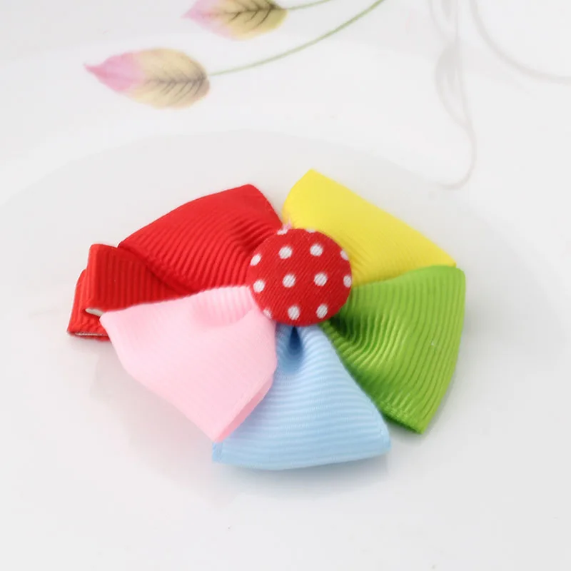 M MISM/Новинка милые разноцветные заколки для волос с бантом и цветком аксессуары