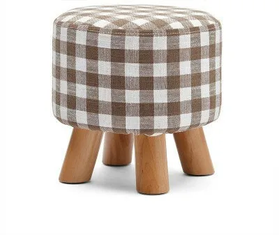 Табуретки и отвалы мебель для гостиной домашняя ткань + деревянный табурет стул