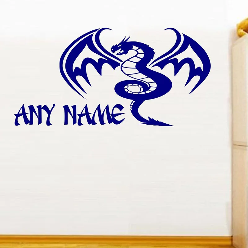 Декор детской комнаты наклейки на стену в виде дракона самодельные виниловые