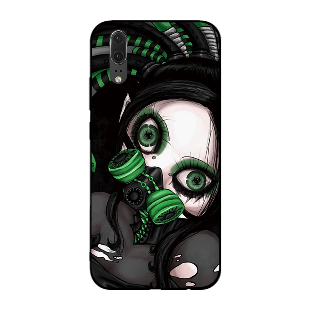 Dubstep противогаз для Huawei P8 P9 P10 P20 P30 Lite Pro P Smart 2016 2019 TPU Мягкий силикон|Чехлы-накладки|