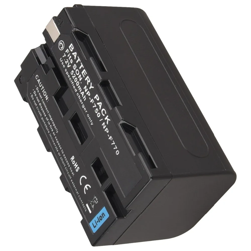 1 шт. 7,2 V 5200 мА/ч, NP-F750 NP-F770 цифровой Камера Батарея для sony NP-F750 NP-F770 Батарея NP F750 NP F770 Batteria Bateria