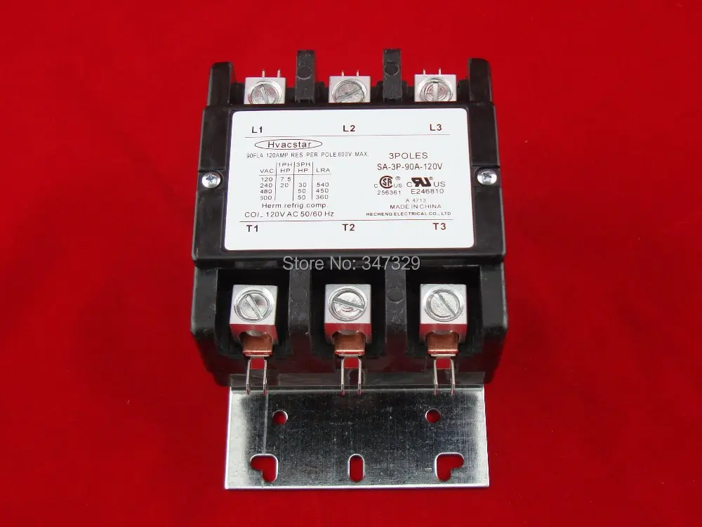 Hvacstar SA 3P 90A 120V контактор определенного назначения 3 канальный 90FLA 120 V AC катушка DP