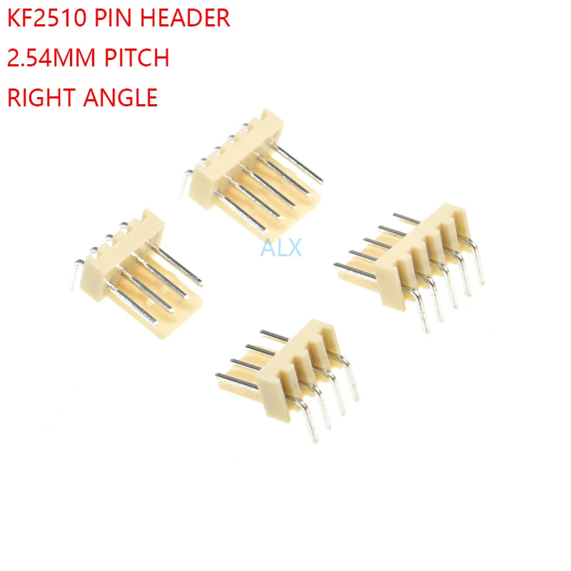 50 шт. 2510 AW KF2510 Разъем 2 54 мм штырьковый разъем 2P/3P/4P/5P/6P/7P/8P/9P/10P/11P/12P прямой угол для