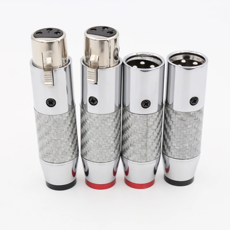4 шт. коннекторы из углеродного волокна с родиевым покрытием|hifi plug|rhodium plugxlr audio |