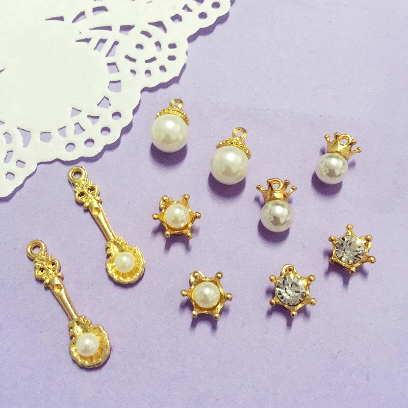 10 шт./лот подвесная подвеска с подвеской из жемчуга и горного хрусталя|diy pendants for