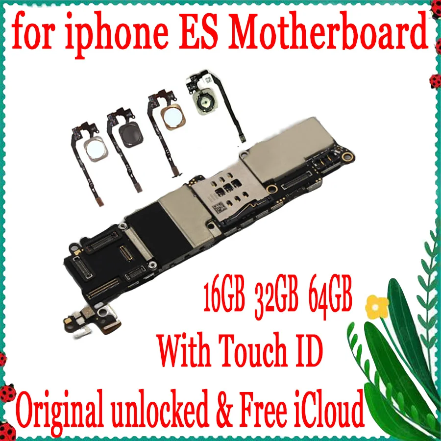 Заводская разблокированная материнская плата для iphone 5SE SE с/без отпечатков