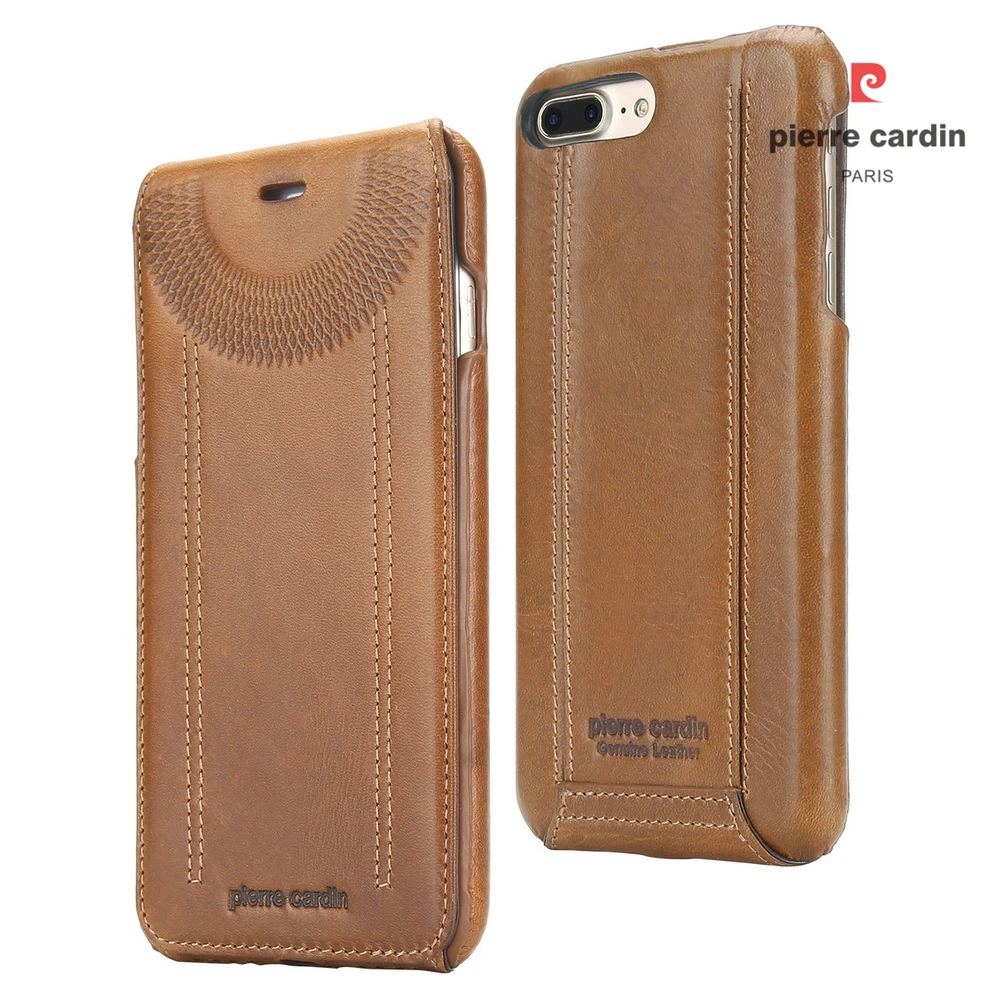 Чехол для телефона Pierre Cardin s, сумки для iPhone 6, 6 s, 7, 8, 8 Plus, чехол из натуральной кожи, Вертикальный флип-чехол для iPhone 8, 7, чехол