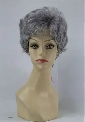 Оптовая цена горячей продажи TSC Парик^^^^^Косплей Парик Средний возраст Серо-белые кудри на.