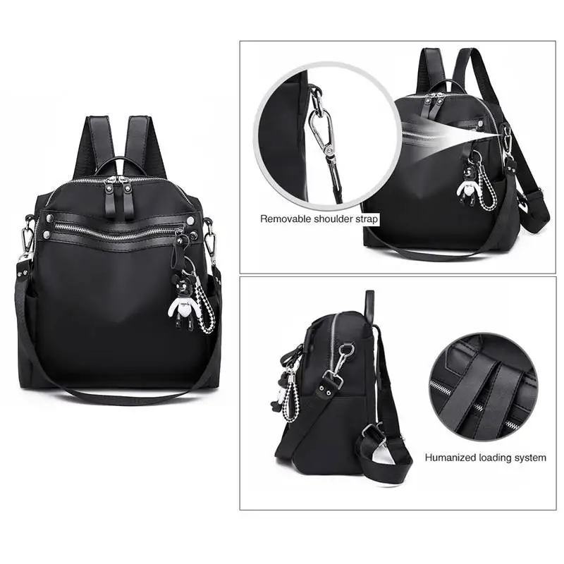 Новинка 2019 женская модная однотонная оксфордская сумка рюкзак женский корейский