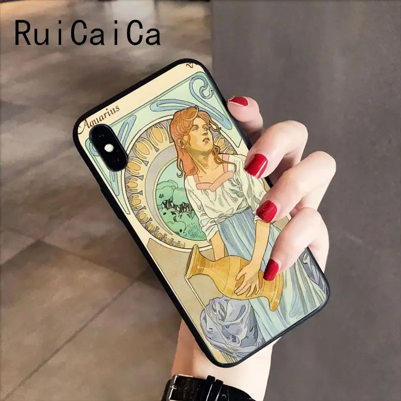 RuiCaiCa художественный постер ALPHONSE MUCHA тонкий мягкий силиконовый чехол для телефона