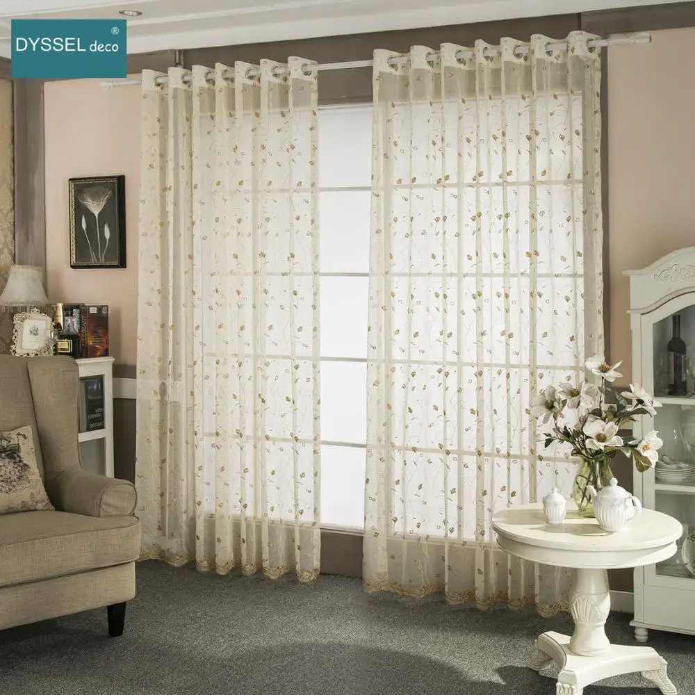 Современный домашний прозрачный гребешок с вышивкой цветочная оконная