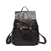 men backpack waterproof genuine leather laptop backpack for teenage casual travel school shoulder bag big pocket backbag bookbag