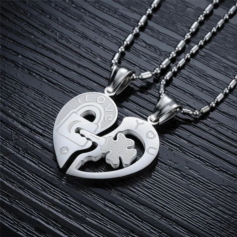 Ожерелье из нержавеющей стали для пар с надписью Love Story|couple necklace|necklace stainlessbook pendant |