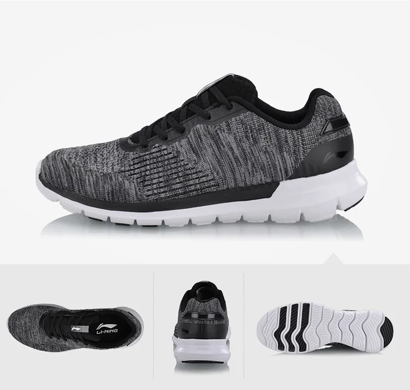 Li-Ning/мужские смарт-кроссовки для бега, моно пряжа, дышащая подкладка, спортивная обувь, носимый светильник, кроссовки ARKN003 YXZ076