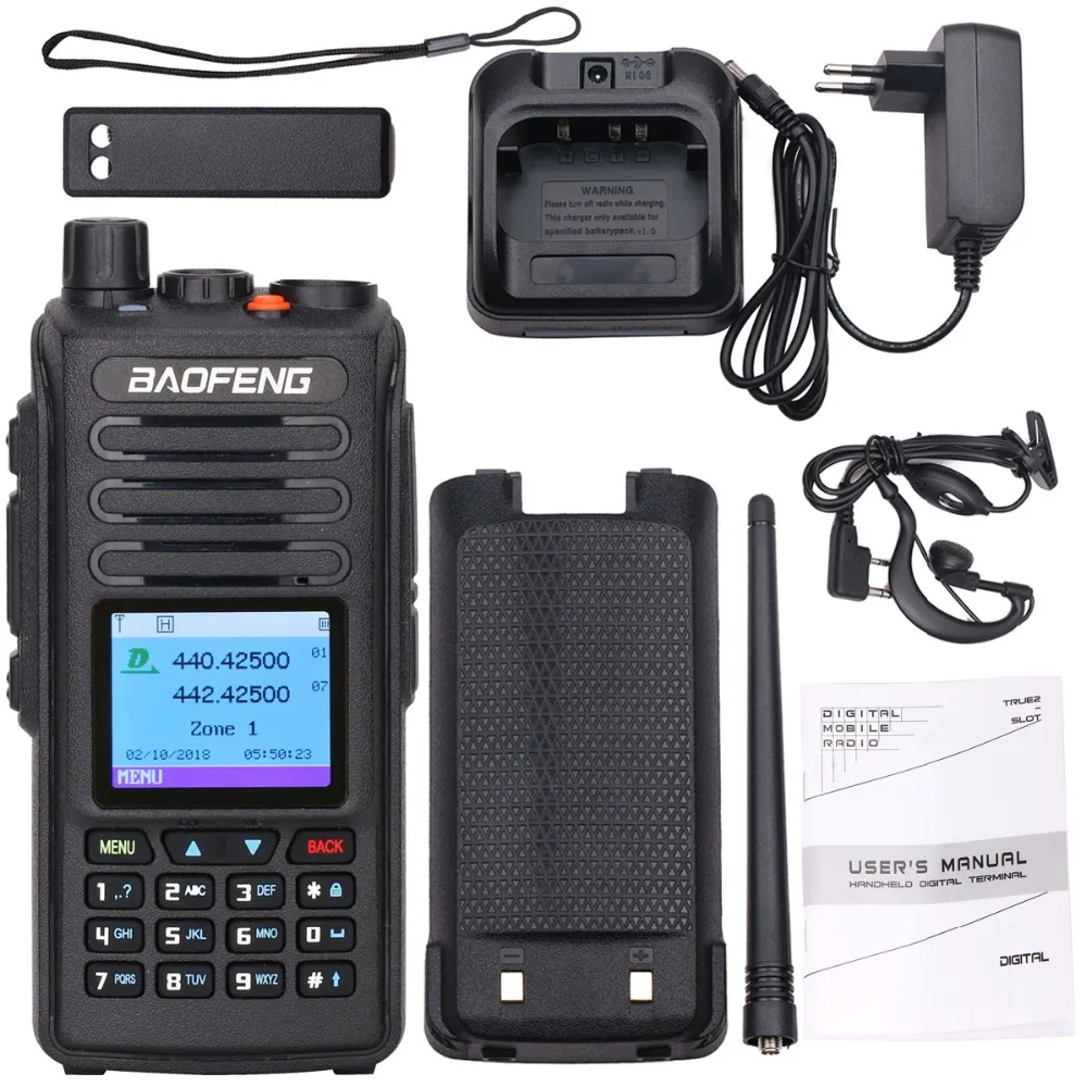 Baofeng DMR DM 1702 цифровой аналоговый Портативный иди и болтай Walkie Talkie (GPS) Dual Time Slot