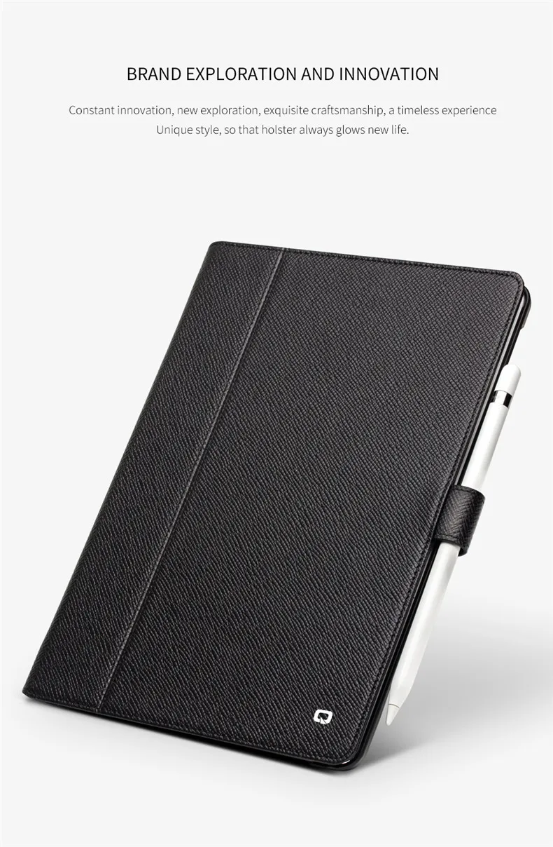 QIALINO высокое качество из натуральной кожи мешок флип чехол для iPad Pro 10,5 дюймов Ulrta Тонкий Смарт Стенд Tablet Cover для iPad pro 10,5