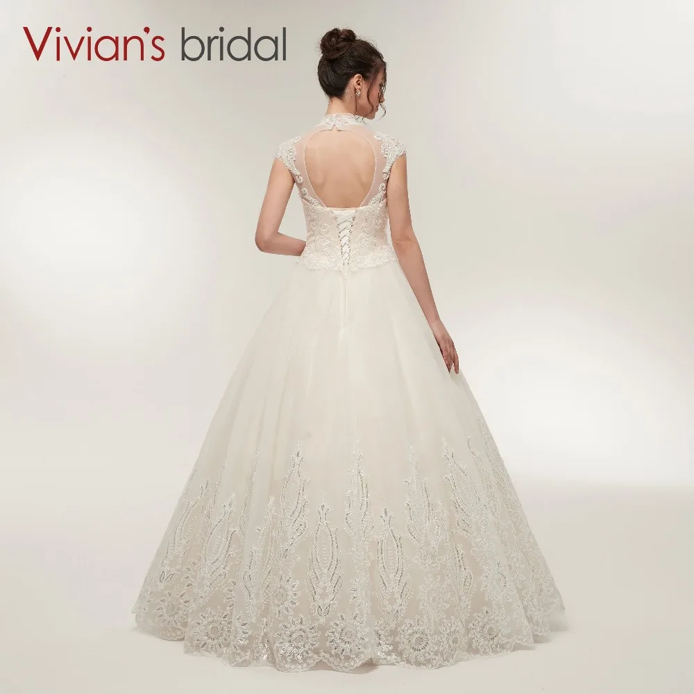 Винтажное свадебное платье A Line Vivian's Bridal Sequin с аппликацией и длинным рукавом