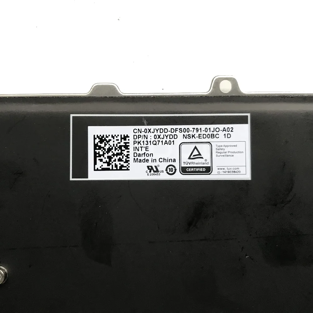 Клавиатура для ноутбука Dell Alienware 15 R3 новая раскладка в США с подсветкой 0xjydd