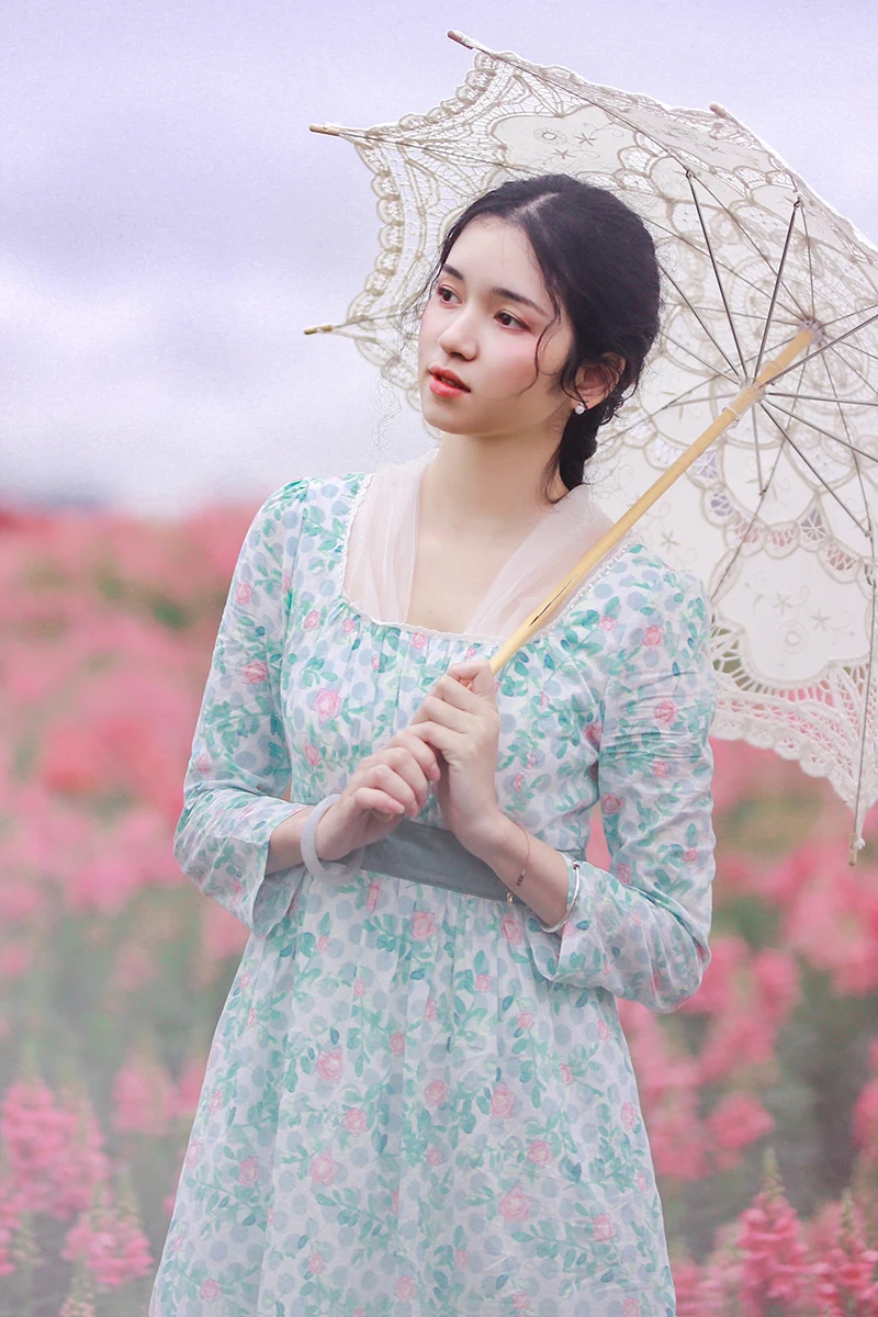 Женские платья Весна хлопок элегантное винтажное Повседневное платье с длинным рукавом и v-образным вырезом ретро одежда миди платье Новинка