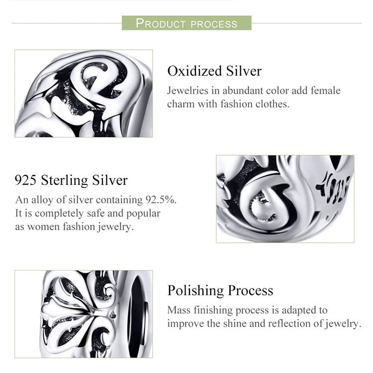 MOWIMO, классические бусины в виде цветов, 925 пробы, серебряные подвески, подходят к оригинальному браслету Pandora, подвески, бусины для изготовления ювелирных изделий, BKC1139