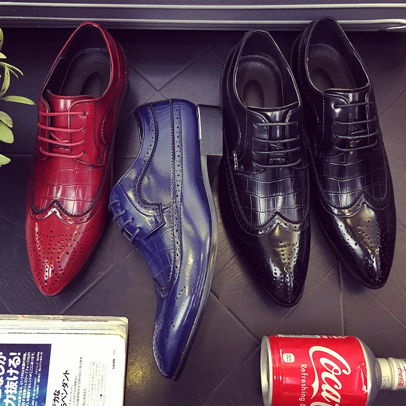 Мужские классические кожаные туфли мужские деловые свадебные на шнуровке в
