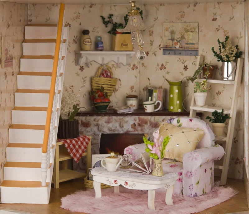 Деревянный DIY Кукольный дом Love Fortress домик Minature модель здания ручной работы для мужчин и женщин подарки на день рождения рождественские игрушки дом 13816