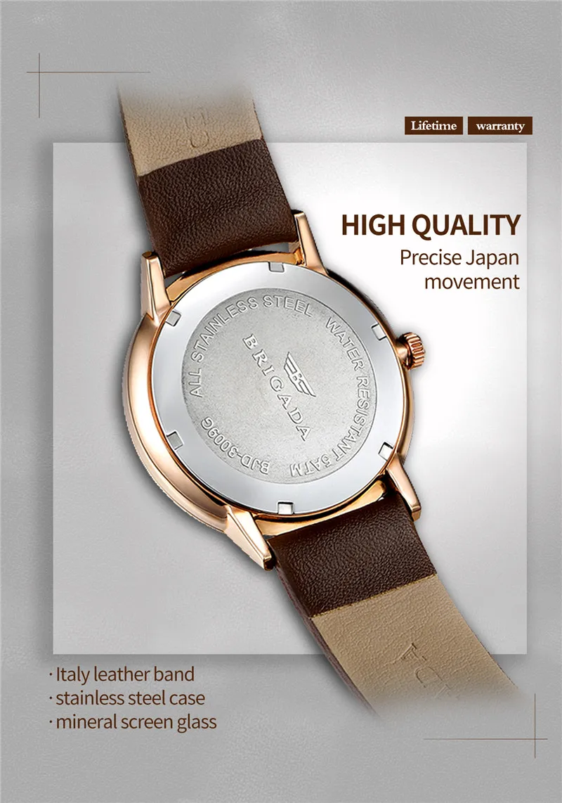 Часы BRIGADA Swiss Bramd для мужчин красивые деловые повседневные синие мужские часы |