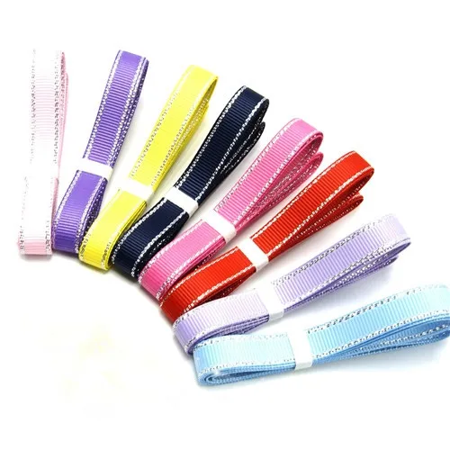 Серебристая корсажная лента для кромки 9 мм 6 12 цветов в партии Y02|ribbon diy|grosgrain