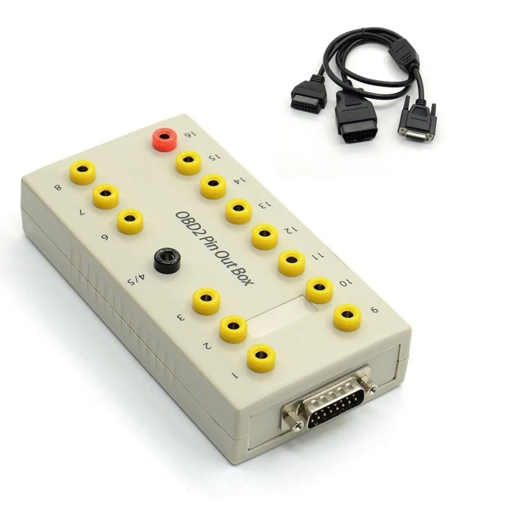 OBD2 Pin Out Box тестер Разрыва Разъем Авто Диагностический Pinout автомобильный протокол