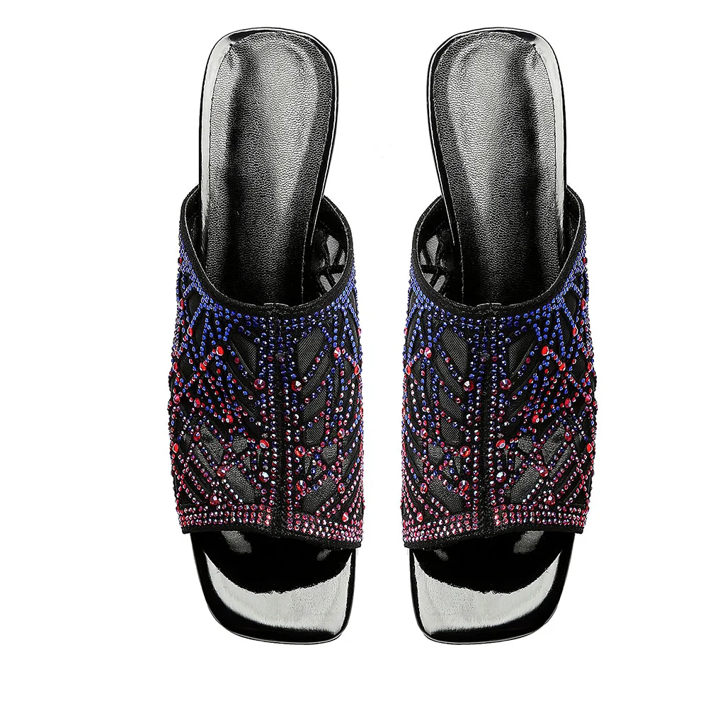 LEEPO/обувь женские сетчатые туфли на высоком каблуке летние тапочки туфли-лодочки