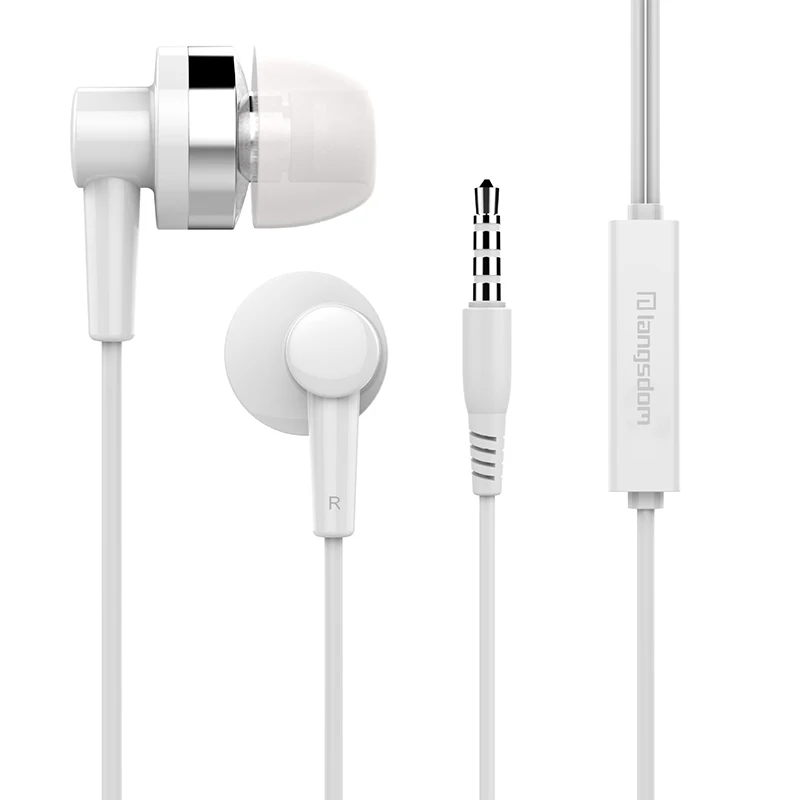 3.5mm In-ear with Microphone Wire Headset Stereo Bass Outdoors Sport Headset Mini Long Standby Call Wire Headphone for Phone