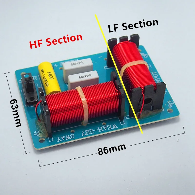 Finlemho 2 Way кроссовер, Hi-Fi, Динамик шкаф аксессуары ВЧ Высокочастотный Низкочастотный динамик фильтр D227 для дома Театр студия HiFi Dj