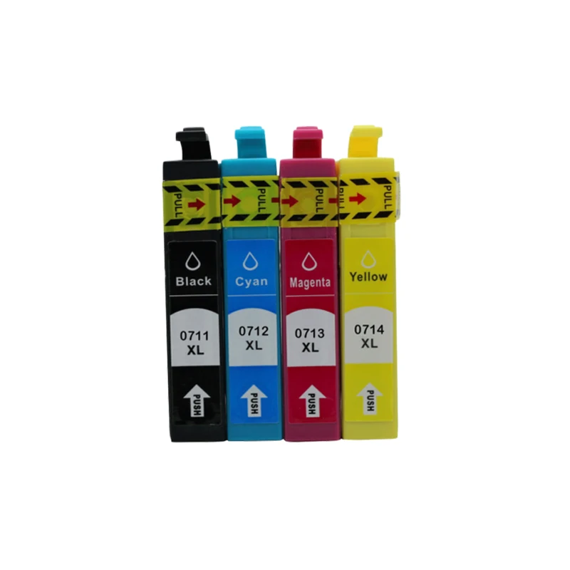 4 шт. T0711 T0714 чернильные картриджи для Epson Stylus SX210 SX215 SX218 SX115 SX405 SX410 SX415 SX605 D78 DX4000