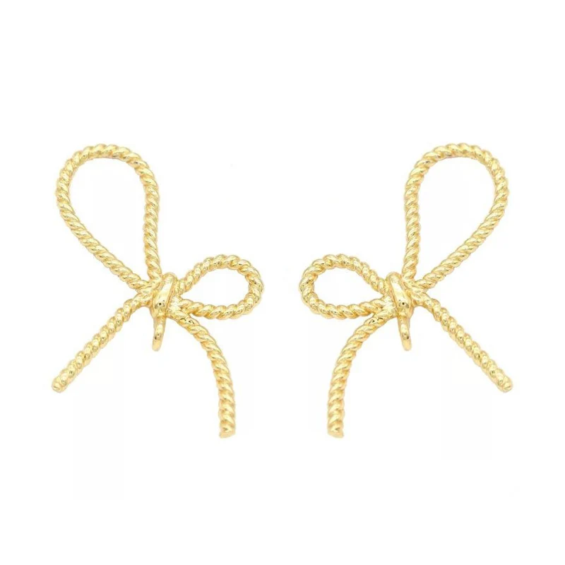 Серьги-гвоздики с бабочкой позолоченные 14 к | Украшения и аксессуары