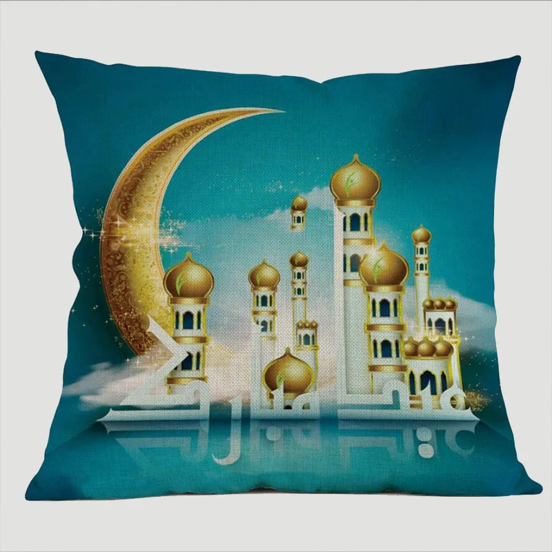 2019 45x45cm Islam Culture Element Moon Muslim Festival Ramadan Kareem Theme Pillow Case Cover Home Sofa Waist Cushion EID | Дом и сад