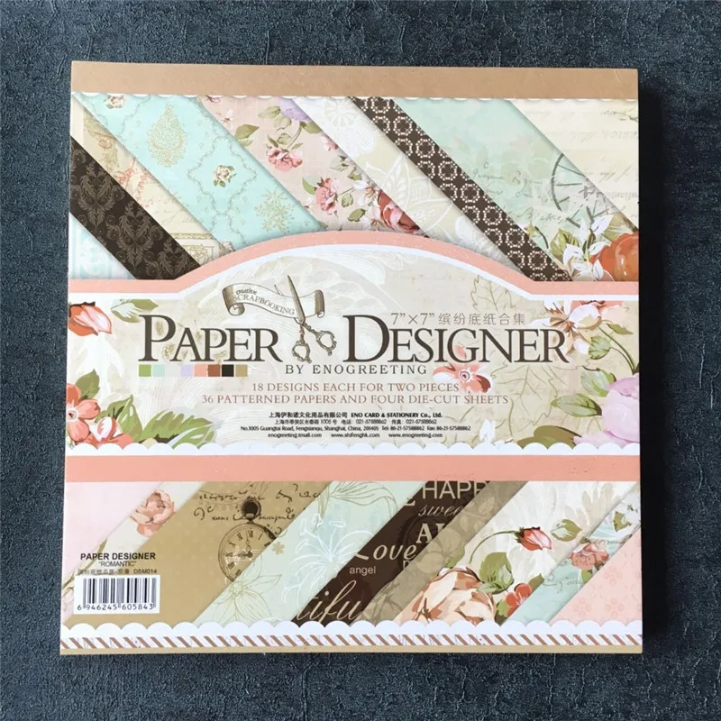 

40 sheets 7inch Spring is coming flowers scrapbooking paper pad Origami Art Paper DIY Card Making Home deco Gift Packing